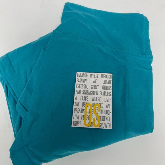 NWT Lularoe SOLID Blue OS One Size Leggings - Picture 1 of 2